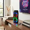 BT Portable Wireless Speakers with Mic & Radio Stereo Subwoofer Music Player RGB Colorful Light Soundbar Column For Home Use/Square Dancing/Karaoke
