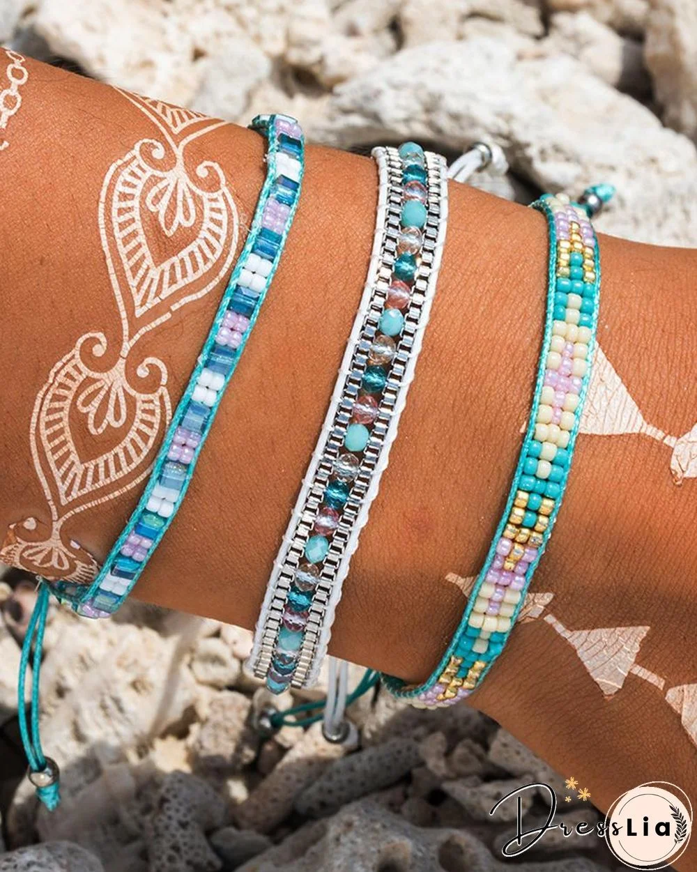 Bohemian Braided Splicing Beads Bracelet Sets