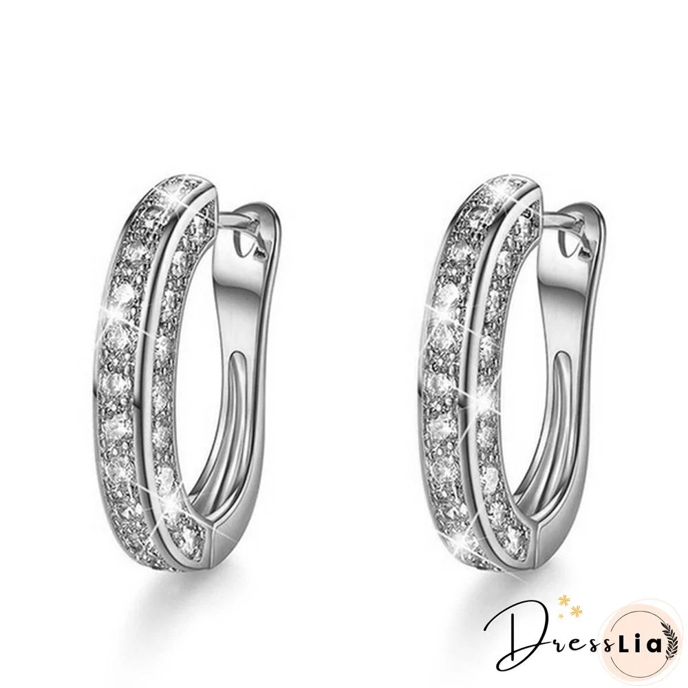 Exquisite Fashion 925 Silver Diamonds Stainless Steel Earrings European and American Women's Earrings Health Care Weight Loss Earrings 100% Surprise Yoga Energy Slimming Earring