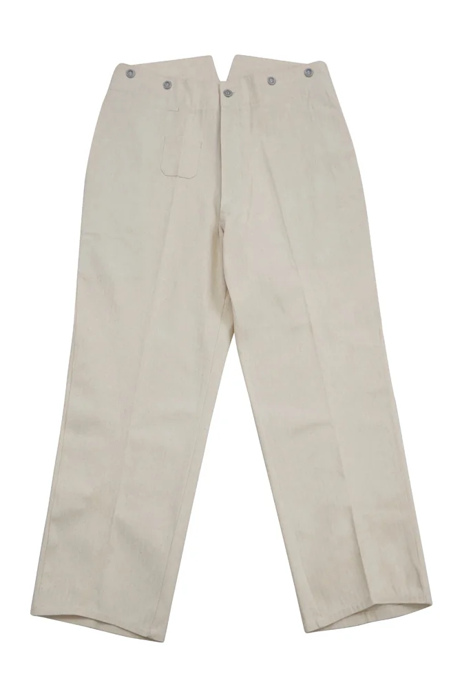   RAD German Summer HBT Off-White Drill Service Trousers German-Uniform