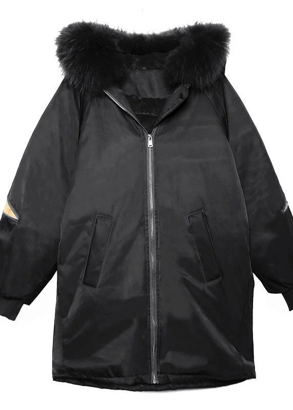 New army green overcoat plus size snow jackets hooded faux fur collar winter outwear