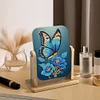 (US Local)DIY Butterfly Diamond Painting Kit Rotatable Mirror w Diamond Art Jewelry Box
