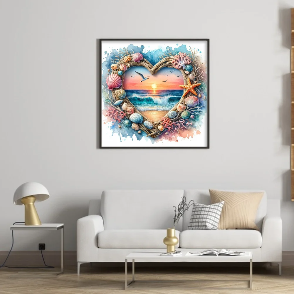 11CT Full Stamped Cross Stitch Kit - Sunset (40*40CM)