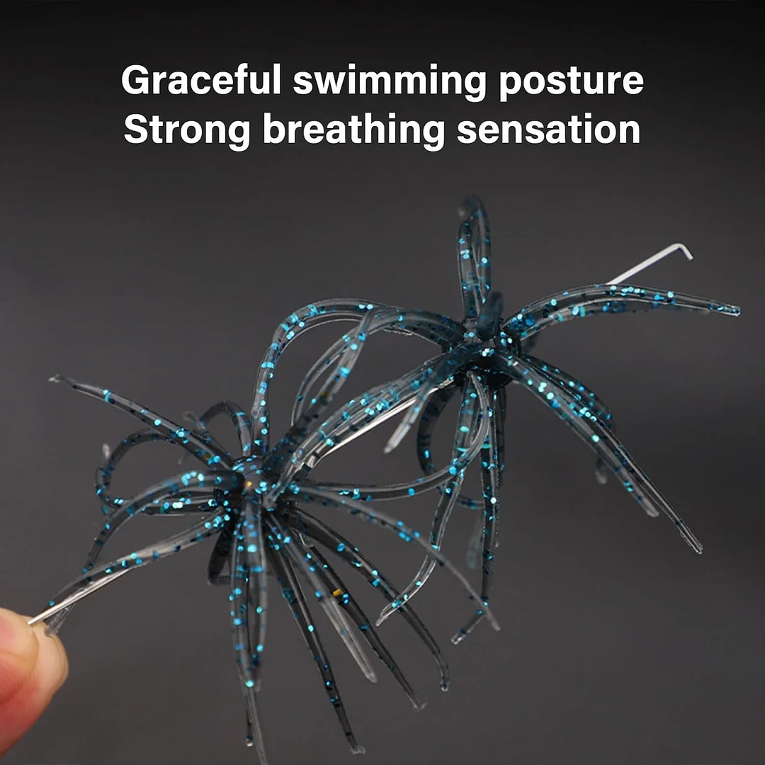 2Pcs Fishing Lures Soft Urchins Fish Lures Simulation Urchins Fishing Baits Soft Swimming Lures Slow Floating Lures Set