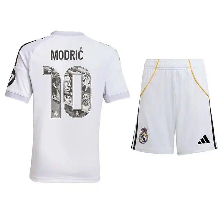 Kids Real Madrid 25/26 Home Football Jersey【Modric 10#】