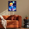 Girl-11CT Stamped Cross Stitch 40*56cm/15.75*22.05in