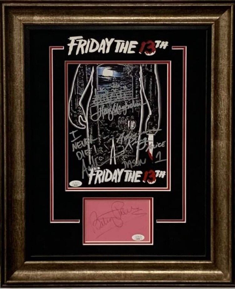 Friday the 13th Cast Signed Photo Poster painting Framed Display, Betsy Palmer, Lehman, JSA COA