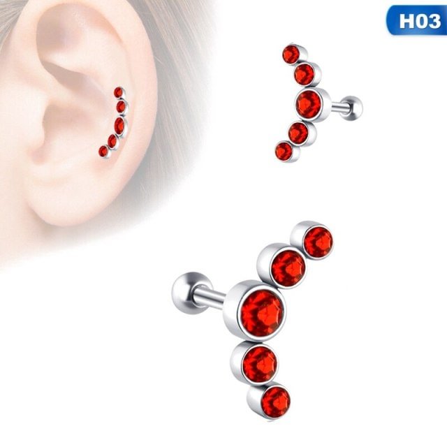 YOY-Opal Cartilage Helix Tragus Stud Earring