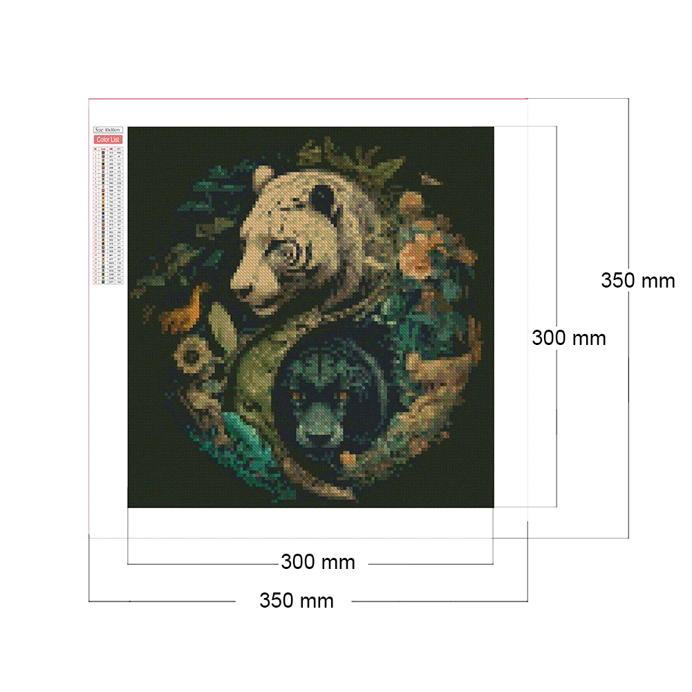 Diamond Painting - Full Round/Square Drill - Tai Chi Animals(30*30 - 50*50cm)