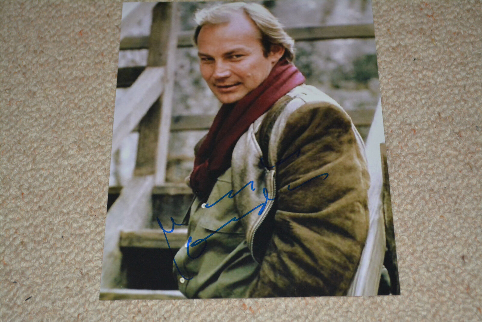 KLAUS MARIA BRANDAUER signed autograph 8x10 (20x25cm) In Person JAMES BOND 007