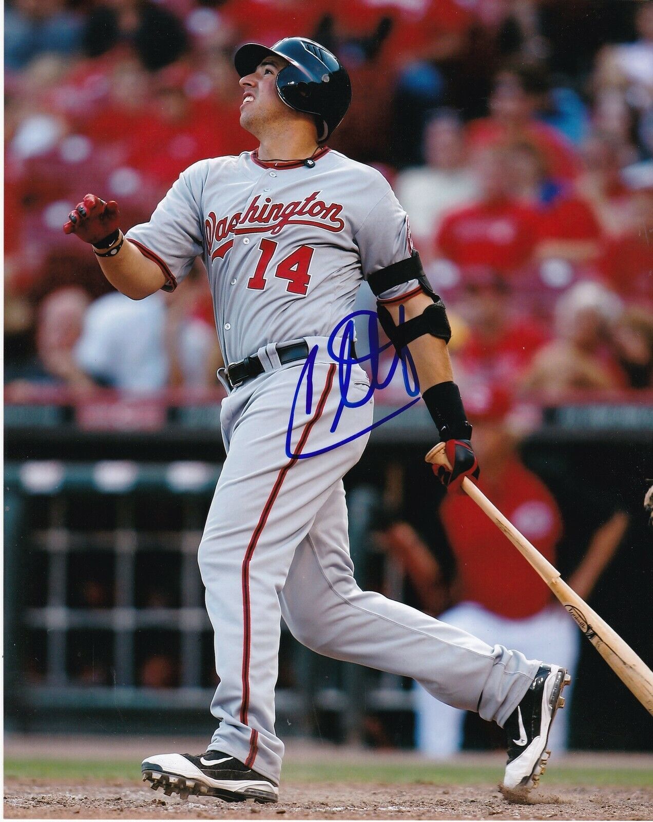 CHRIS MARRERO WASHINGTON NATIONALS ACTION SIGNED 8x10