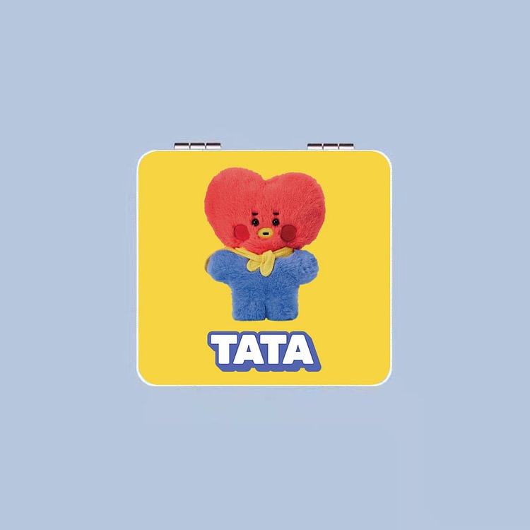 BT21 Fluffy Baby Cute Portable Folding Mirror