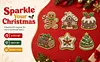 6PCS Sweet Gingerbread DIY Pearl Diamond Painting Christmas Fridge Magnets, Sparkling Rhinestone Refrigerator Magnet Craft Kit for Home Decor & Gifts