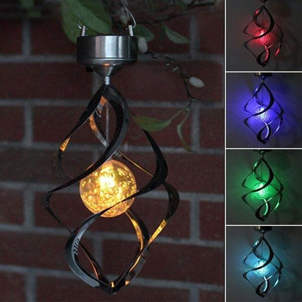 led color changing solar light add a colorful wind chime to your place