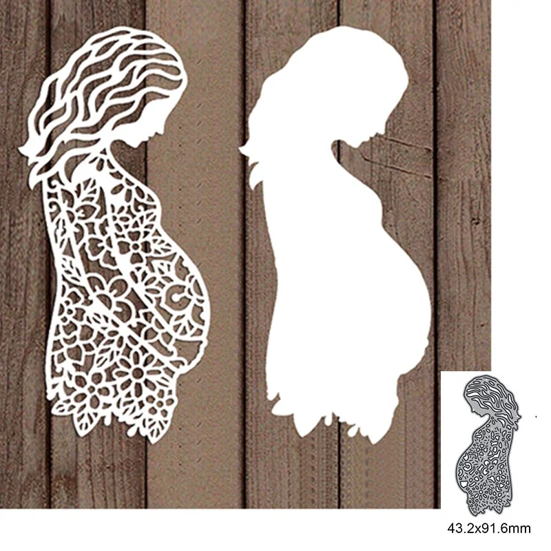 Beautiful Pregnant Woman  Metal Cutting Dies For DIY Scrapbook Cutting Die Paper Cards Embossed Decorative Craft Die Cut New