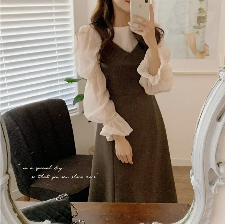 Billlnai New S Xl Spring Autumn 2 Piece Suit Sleeveless Vintage Women Dresses Female Girls Dress Suits Robe Femme Vestido Sell Separately