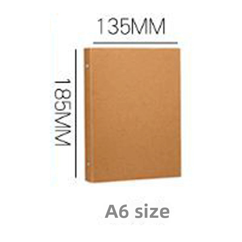 Retro Kraft Paper A4 Shell Custom Loose-leaf Book Sub-data Book Photo Album Binder Notebook Cover LOGO