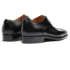 Handmade Men Black Captoe Leather Dress Shoes Business