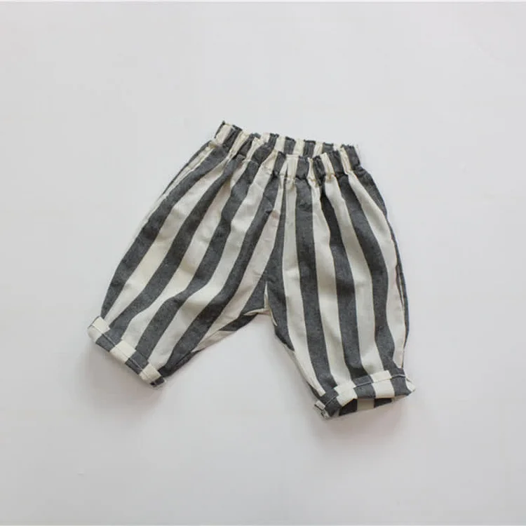 Toddler Boy Striped Linen Capri Pants