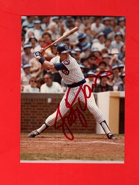 1981-88 JODY DAVIS-CHICAGO CUBS AUTOGRAPHED 3.5 X 5 COLOR ACTION Photo Poster painting