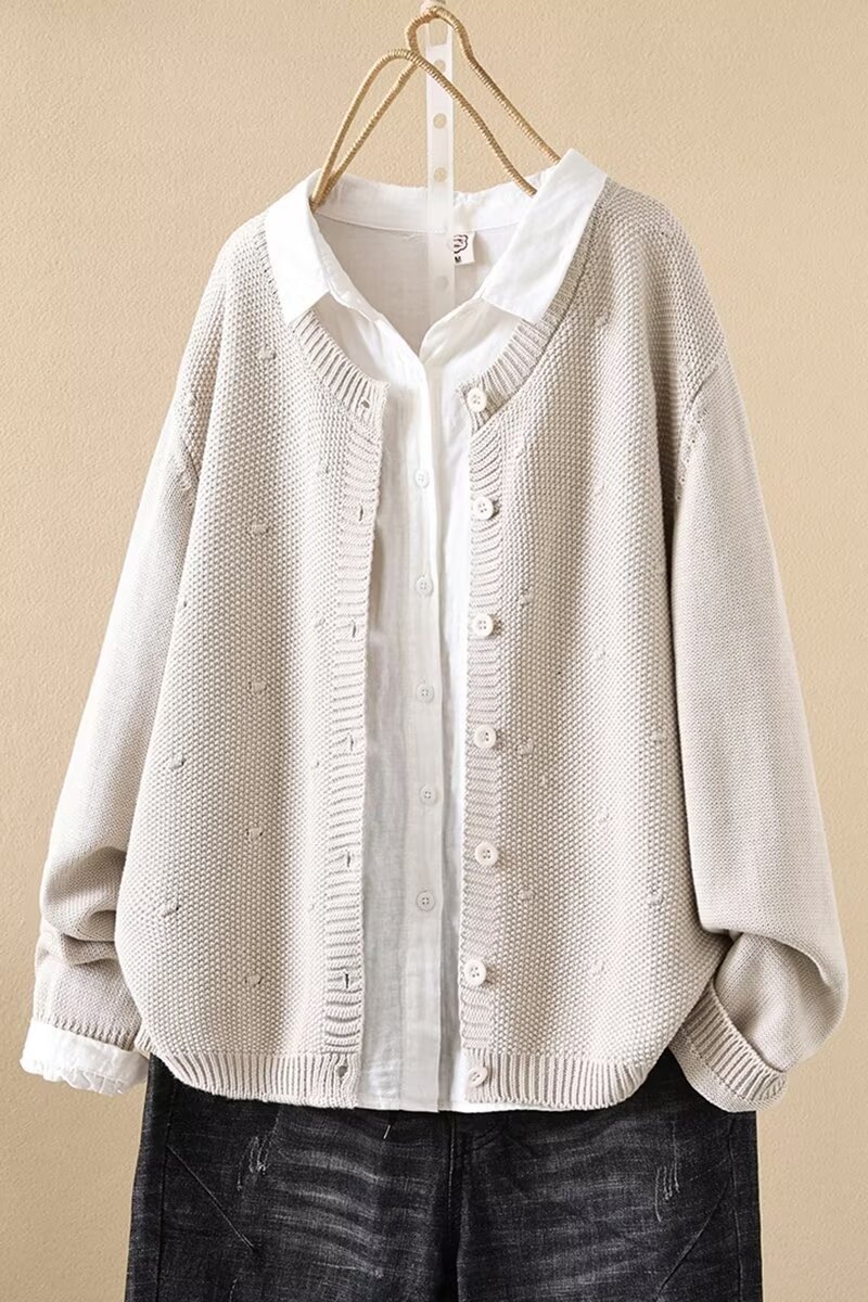 Chicfifth Sweater Women Winter Long Sleeve High Quality Autumn Vintage Top Knitted Cardigan