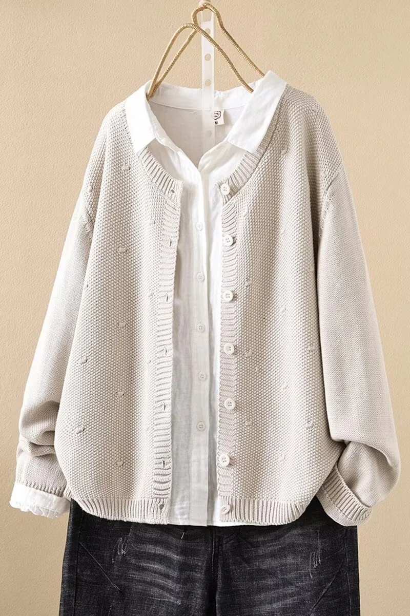 Chicfifth Sweater Women Winter Long Sleeve High Quality Autumn Vintage Top Knitted Cardigan