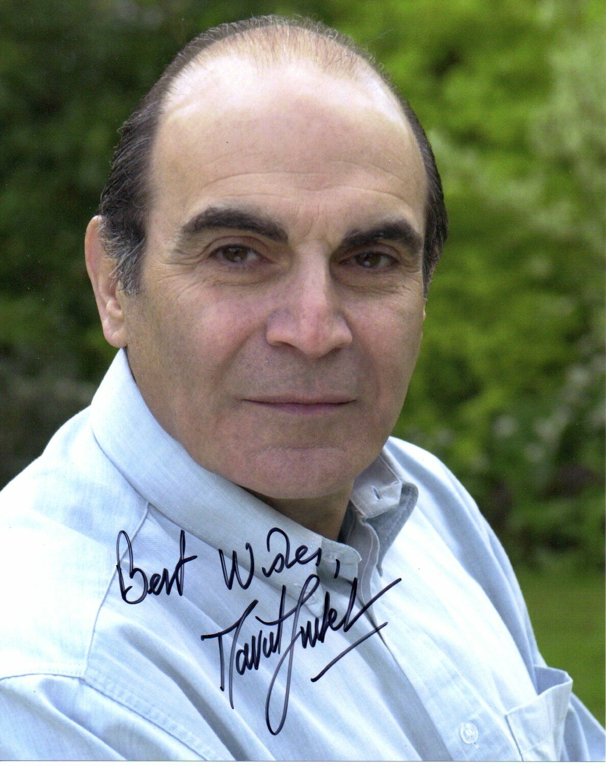 David Suchet Signed 10 by 8 inches Genuine Signature Photo Poster painting Poirot