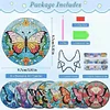 8pcs Butterfly DIY Diamond Painting Coasters Kits with Holder Wooden Coaster