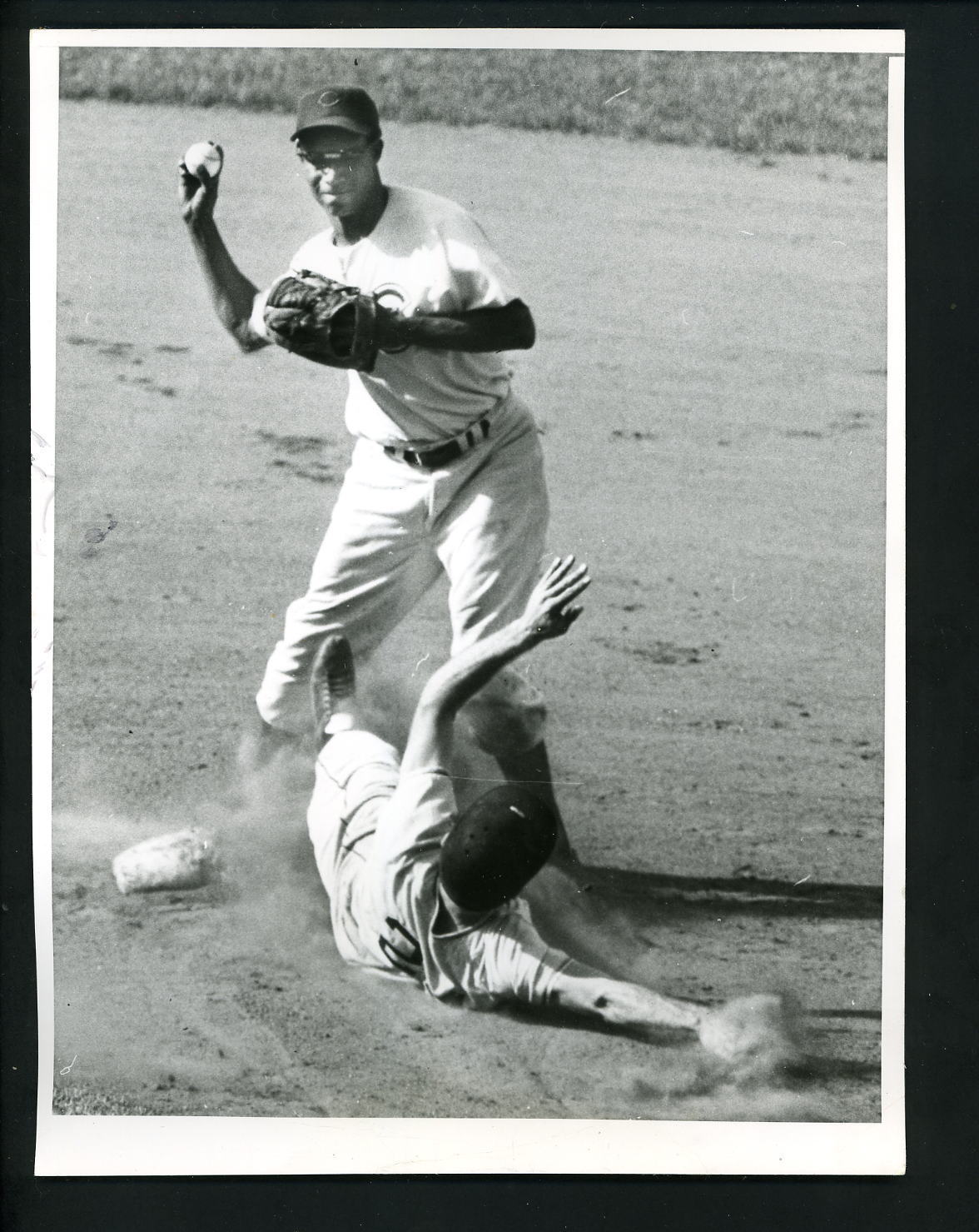 Gene Baker & Dick Groat 1955 Press Photo Poster painting Chicago Cubs Pittsburgh Pirates