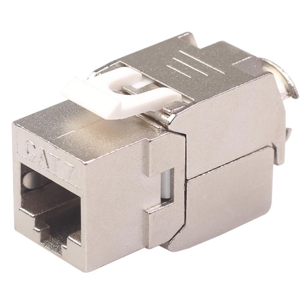 

RJ45 Trapezoid Cat7 Shielded FTP Module 10G Network Keystone Jack Connector, 501 Original