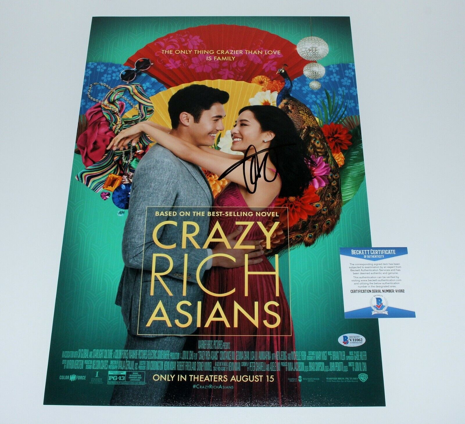 CONSTANCE WU SIGNED 'CRAZY RICH ASIANS' 12x18 MOVIE POSTER Photo Poster painting BECKETT COA BAS