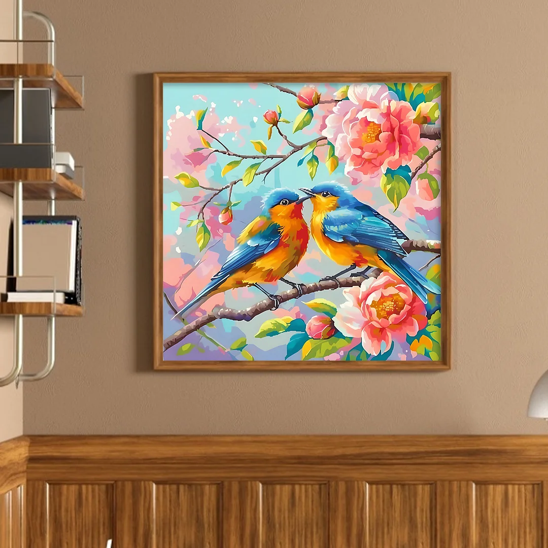 Birds On The Branches Full 11CT DIY Stamped Cross Stitch Kits 40x40cm for Adults