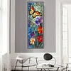 Glass Painting Butterfly Flowers-11CT Stamped Cross Stitch 30*90cm/11.81*35.43in (Big Size)