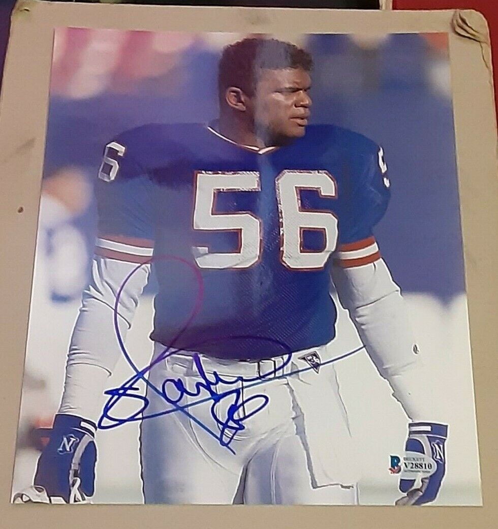 Lawrence Taylor New York Giants SIGNED AUTOGRAPHED 8x10 Photo Poster painting BAS FOOTBALL LT