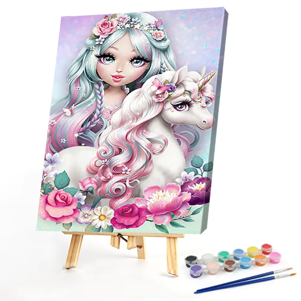 DIY Paint By Number 40*50cm - Unicorn Girl