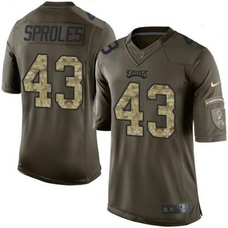 Eagles #43 Darren Sproles Green Men's Stitched NFL Limited Salute to Service Jersey
