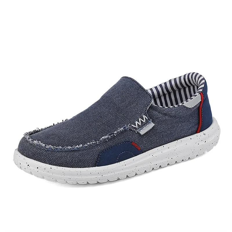 2021 Summer New Men Canvas Boat Shoes Outdoor Convertible Slip On Loafer Fashion Casual Flat Non-Slip Deck Shoes Big Size