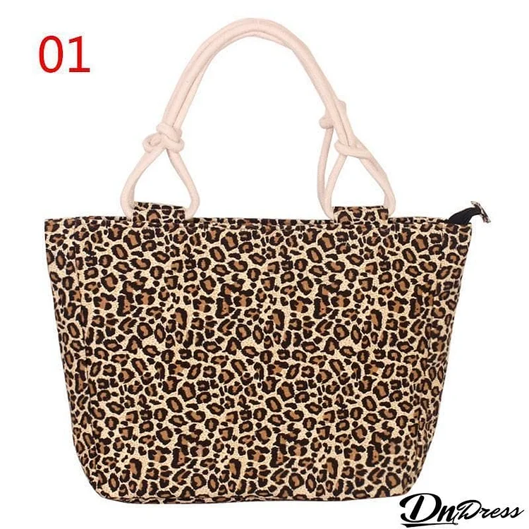 Casual Canvas Print Handbags