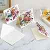 6Pcs Bouquet Diamond Painting Greeting Card Diamond Handmade Card for Friends