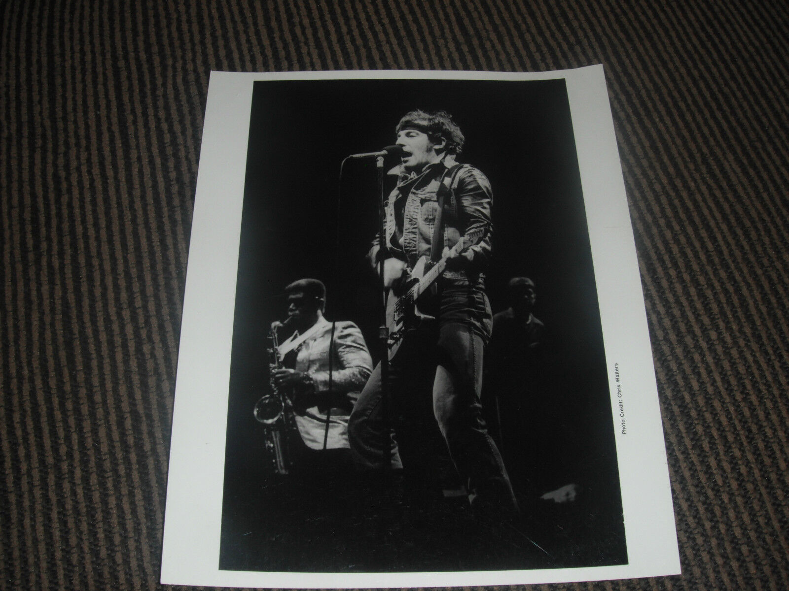 Bruce Springsteen The Boss Live 8x10 B&W Publicity Photo Poster painting Promo