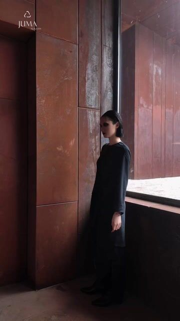 JUMA Button Front Wrap Tie Up Dress  - 15 Recycled Water Bottles - Black