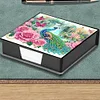 Peacock Leather Diamond Art Note Box with 160 Sheets of Paper for Beginners