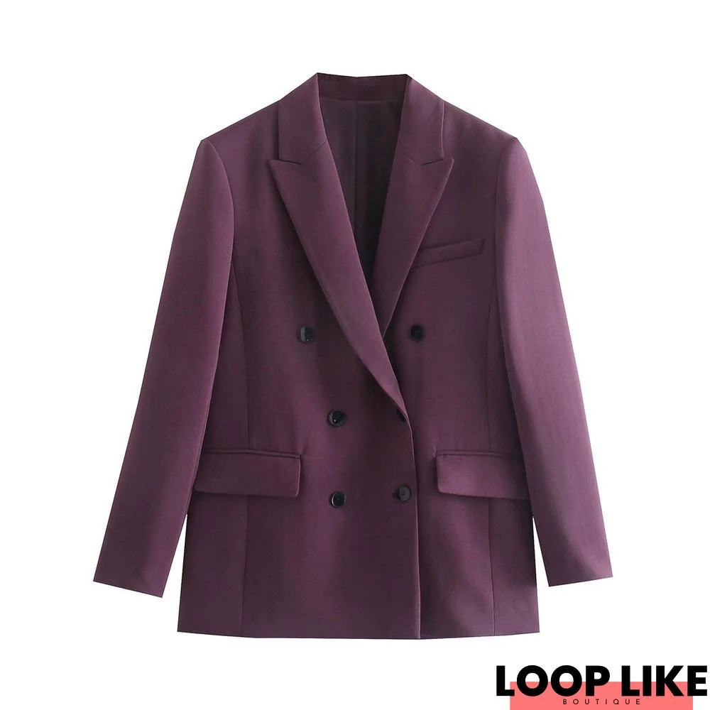 Loose Joker Single-Breasted Big Pocket Leisure Suit Coat