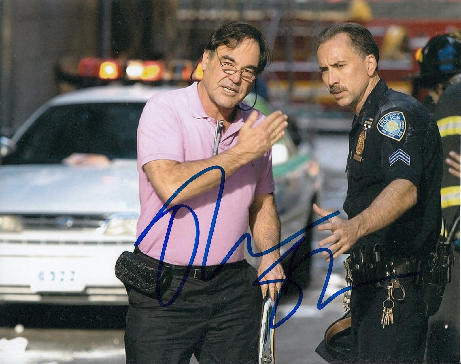 OLIVER STONE signed *WORLD TRADE CENTER* DIRECTOR 8X10 Photo Poster painting W/COA