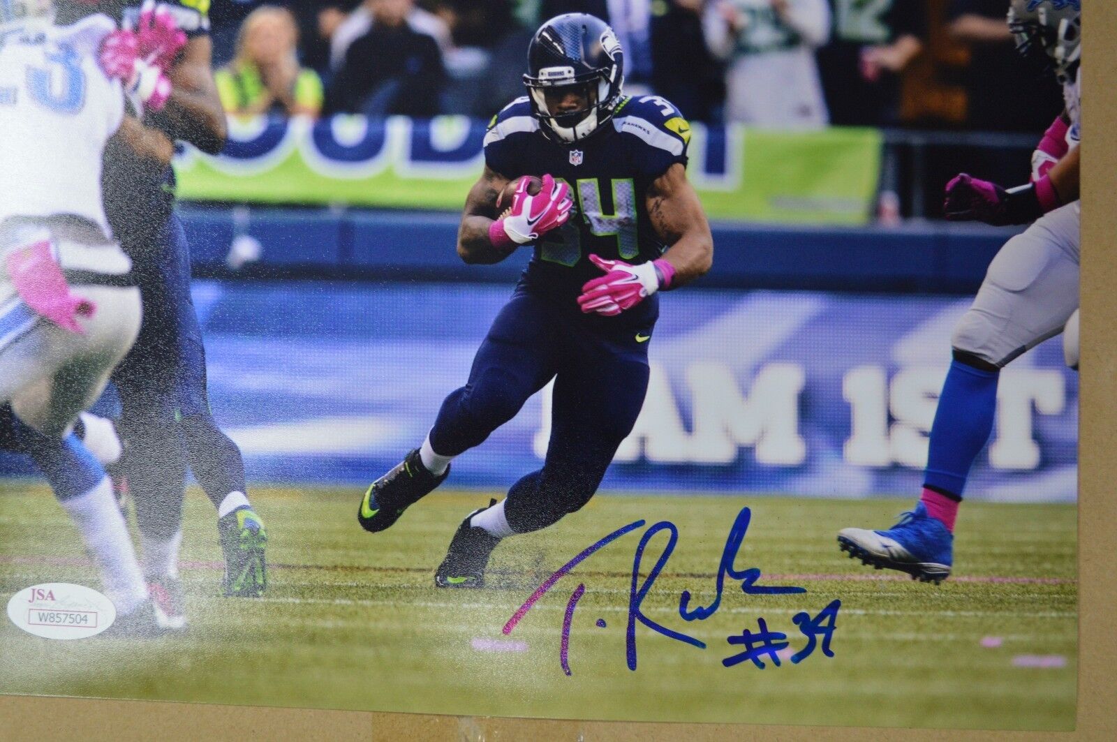 JSA Thomas Rawls 8x10 Photo Poster painting #4 Autographed Signed AUTO Seattle Seahawks