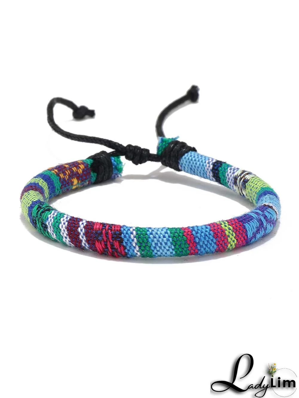 Multicolor Ethnic Style Drawstring Boho Bracelet