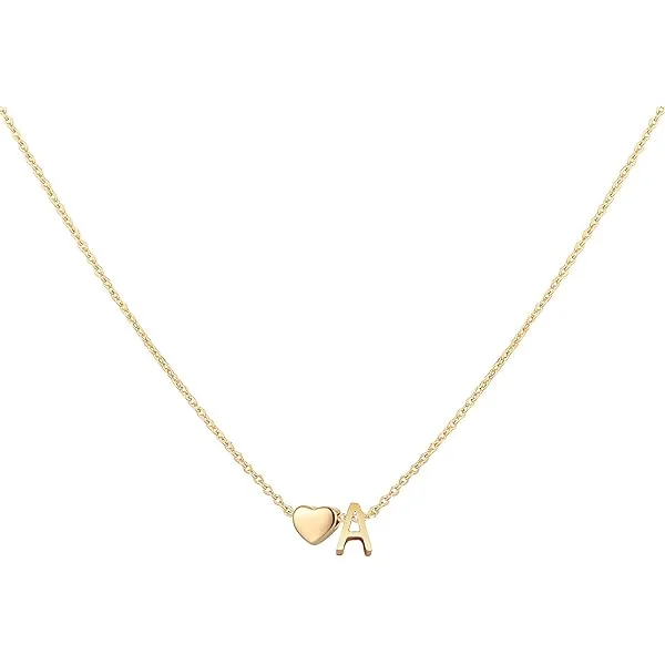 Initial Heart Letter Necklace