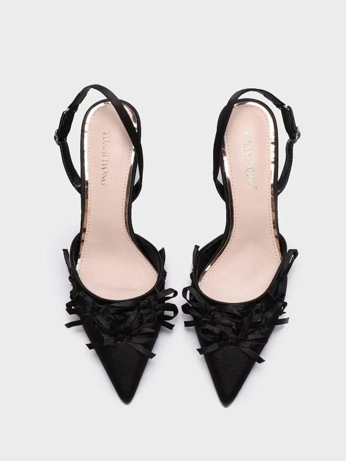 Fashion Baotou Bowknot High Heel Stiletto Pointed Shoes