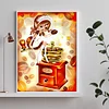 Diamond Painting -DIY Round Drill Girl with Coffee Bean