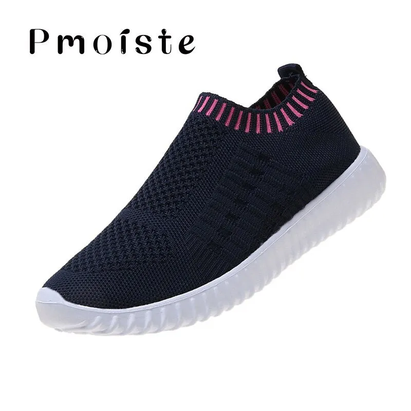Women Sneakers Mesh Breathable Knit Female Tennis shoes woman 2020 Vulcanize Shoes Walking Large size 41-43 Casual shoe